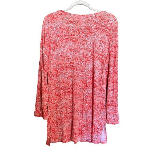 Natori  Sleep Top Womens Medium Multicolor Paisley Scoop Neck Pajama Blouse