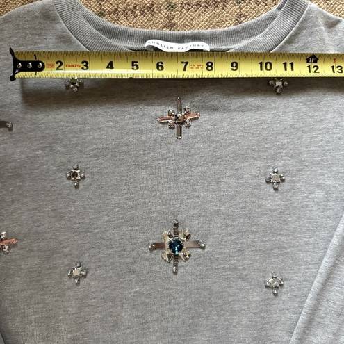 English Factory  long sleeve crew neck sweatshirt w jewel embellishments S NWOT