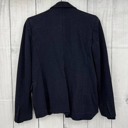 Polo  Ralph Lauren US 6 Womens Navy Blue Knit Fitted Blazer