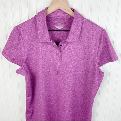 Tek Gear  DryTek Women's Athletic Polo Shirt Dress Heathered Purple Size Large