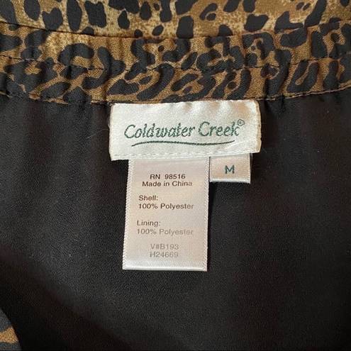 Coldwater Creek Leopard Print Lined A-line Skirt Size Medium