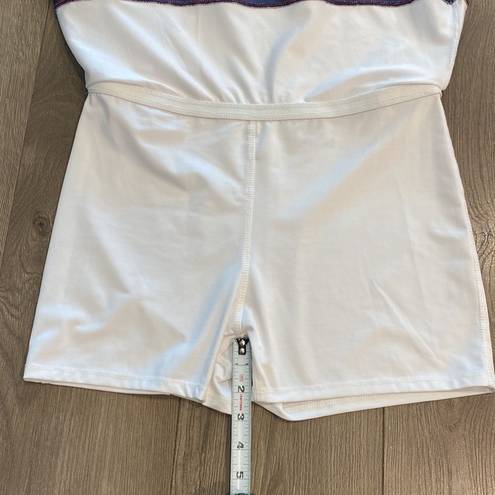 Lucky in Love  13” Tier Pleated Blue And White Tennis Skirt Size Large