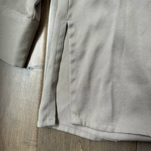 Oak + Fort  Button Down V-Neck Long Sleeve Shirt