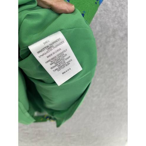 Tracy Reese Plenty  Sleeveless Sheath Dress Green Size 8 Confetti A Line Cotton