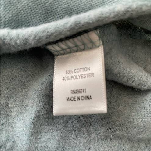 belle du jour Long Sleeve Polo Sweatshirt, Women's Size Large Green NEW MSRP $39
