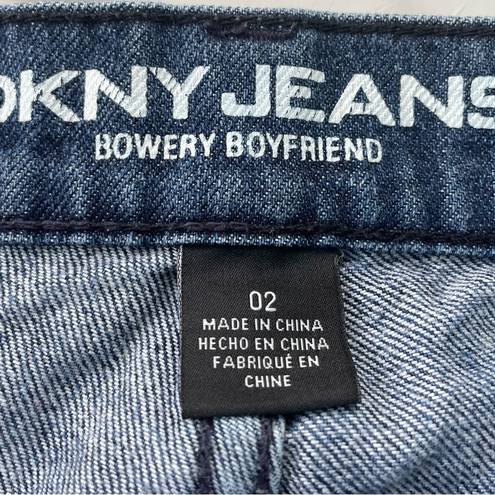 DKNY  Jeans Womens Distressed Bowery Boyfriend Jeans