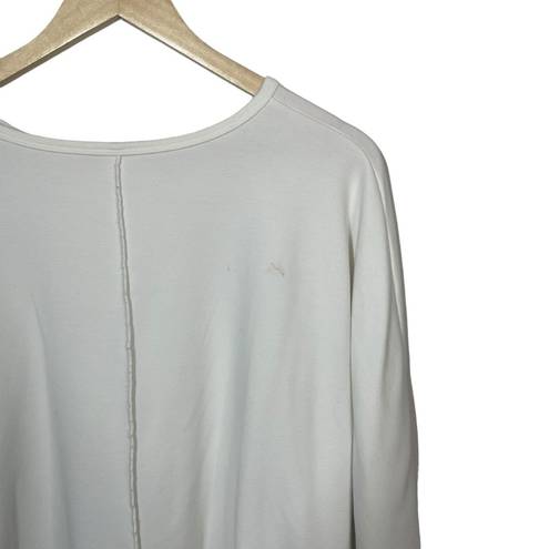 Spanx  Perfect-Length Dolman Sweatshirt in Powder White Size L