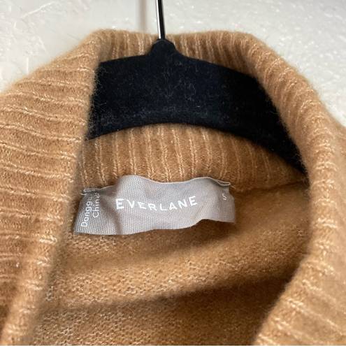 Everlane  The Cozy Stretch Pullover Wool Yak blend Camel Sweater size Small