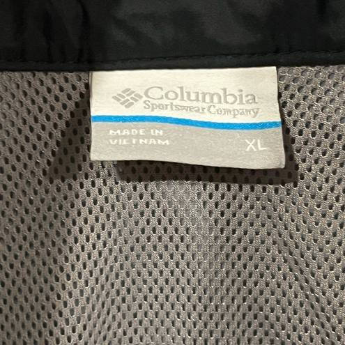 Columbia Classic Outdoors Black  Breathable Lightweight Rain Jacket XL neck zipup