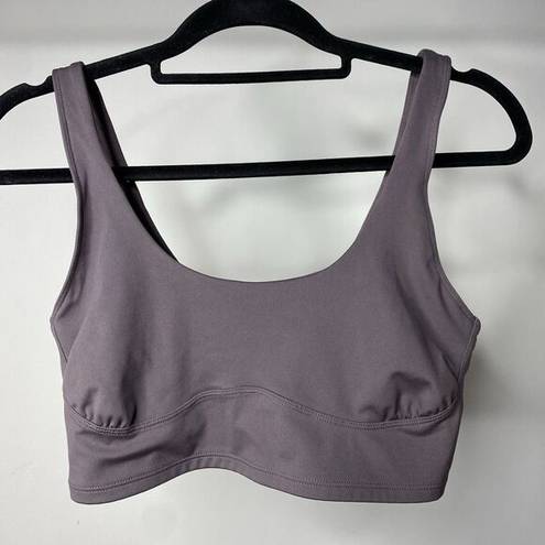 Free People  Movement Women's Medium Low Impact Sports Bra Gray Scoop Neck Yoga