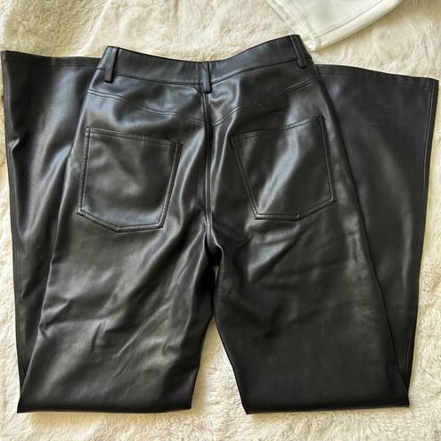 ZARA Leather Straight Leg Pant