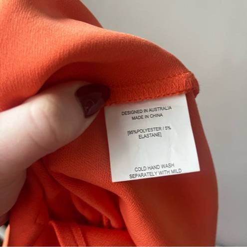 Petal and Pup  Nadene Orange One Shoulder Midi Dress 2