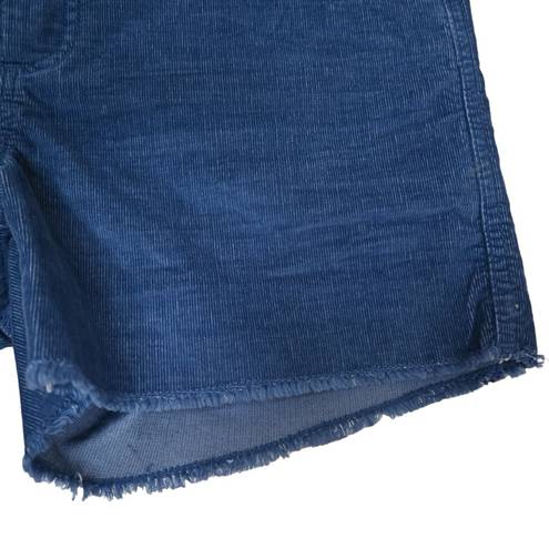 Gap  Womens 4 Frayed Hem Corduroy Short in Ocean Blue NEW