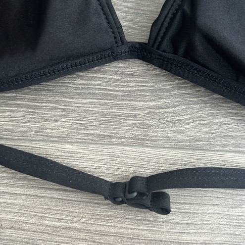 Good American NWT  Perfect Fit Triangle Bikini Top Black Padded Size 5 / 2XL