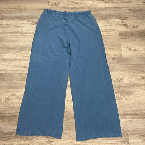 Mlle Gabrielle NWT  Light Blue Elastic Drawstring Waist Pull On Pants Size XL