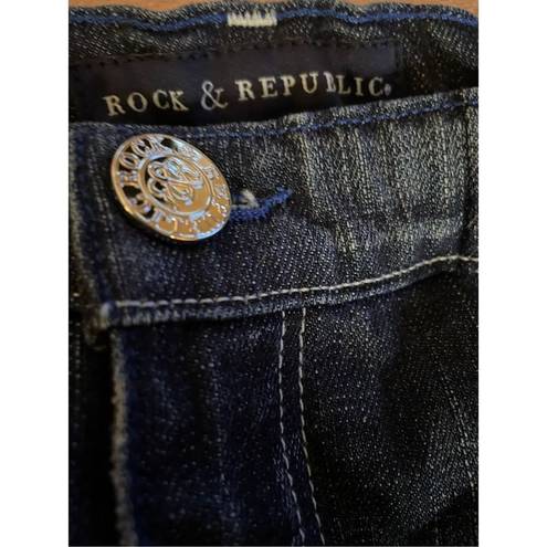 Rock & Republic  Low Rise Boot Cut Denim Wash Jeans Size 32