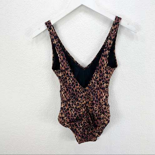 Solid & Striped  Lucia One Piece Leopard Swimsuit XS NWT