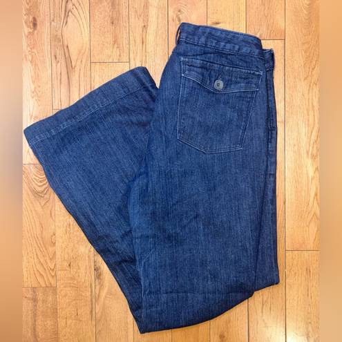 Banana Republic  Dark Washed Wide Leg Jeans Size 14