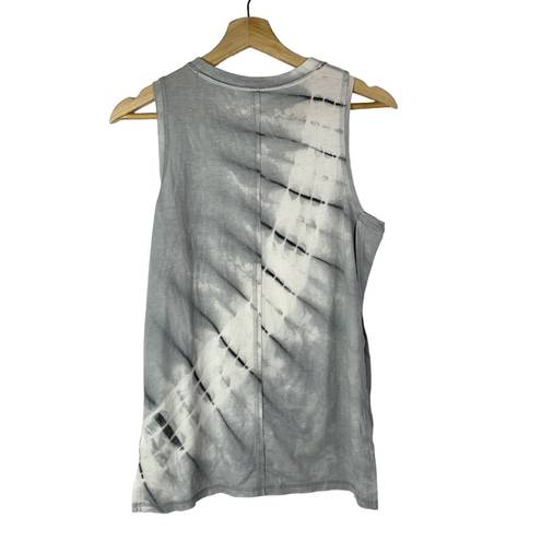 Cloud Chaser  Gray & White Tie Dye Tank Top M