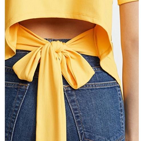 Rebecca Minkoff  Lily Tie Back Top Size Medium Yellow EUC