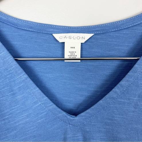 Caslon NWT  Organic Cotton Blue T-shirt Basic Top Size XXS