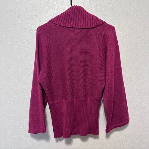 a.n.a  Women's Rusty Burgundy Cowl Neck Bell Sleeve Knit Dolman Pullover Sweater