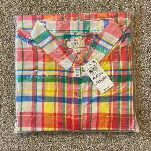 Style & Co NWT-  Plaid Button Down Long Sleeve Shirt