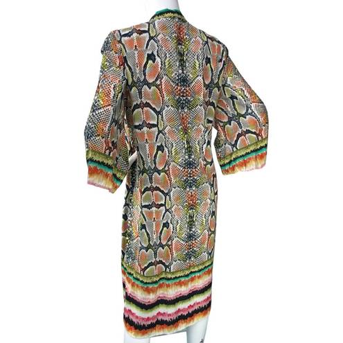 Blink Bl^nk London Womens Size OS Multicolor Snake Skin Duster Kimono Top