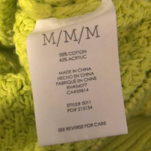 CAbi  Loren Cardigan Size M Button Front LS  Textured Knit Cardigan Sweater Green