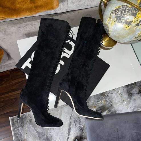 Jimmy Choo  Desiree Cashmere Suede Lace Up Boot