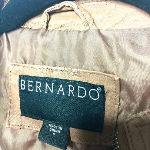 Bernardo  Faux Leather Zip Front Jacket Size Small