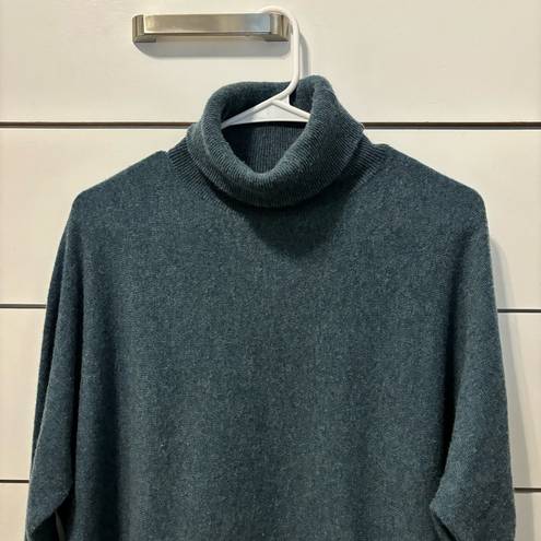 Garnet Hill  Oversized Turtleneck Sweater Teal