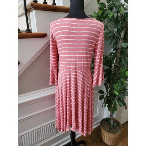 Chris & Carol   Rayon Scoop Neck Long Sleeve Dress