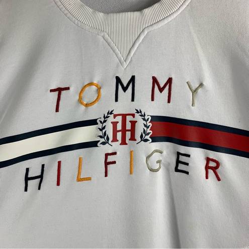 Tommy Hilfiger  Oversized White Crew Neck Sweater