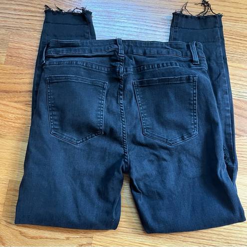 Pistola  Arielle Skinny Distressed Frayed Hem Black Jeans Size 29