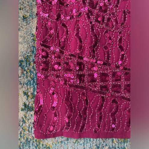 Harper  magenta sequined lined tank, size large