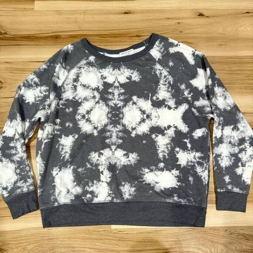 Grayson Threads  Grey and White Tie Dye Crewneck Sweatshirt Women’s Medium
