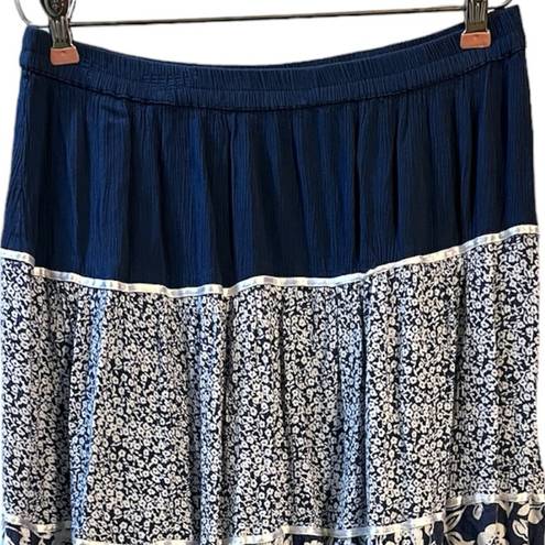 Cathy Daniels  Floral Skirt Boho Peasant Bohemian Size Large