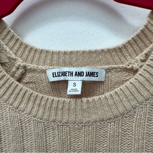 Elizabeth and James Baker Ribbed Crewneck Pullover Sweater