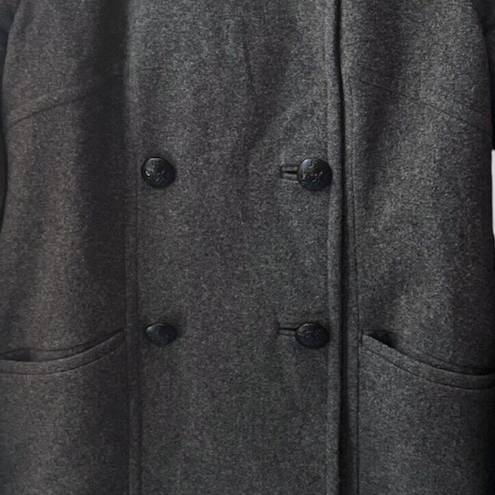 Banana Republic Y2K  Wool Double Breasted Gray Peacoat Women’s XS