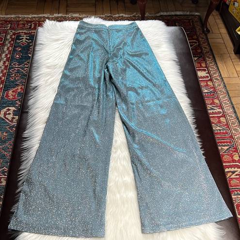 Lulus Lulu’s Blue Sparkle Wide Leg Pants