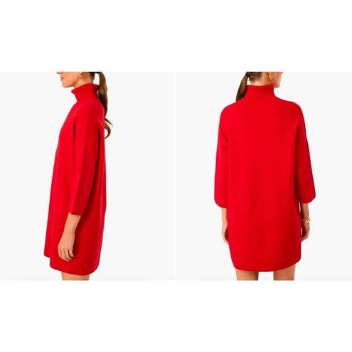 Tuckernuck  POMANDER PLACE Red Vivianne Turtleneck Sweater Dress Small