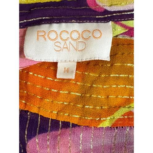 Rococo  Sand Plum Shirt in Mix Fruit Medium Womens Button Down Blouse Top