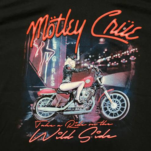 Motley Crue Take a Ride on The Wild Side Heavy Metal Band Tee L