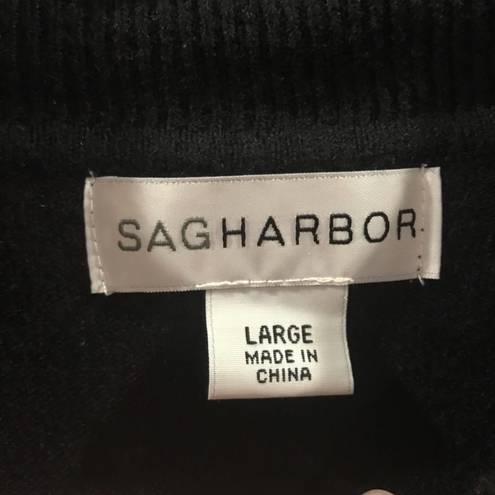 Sag Harbor  Vintage Women's Black Acrylic Turtle Neck Long Sleeve Sweater Size L