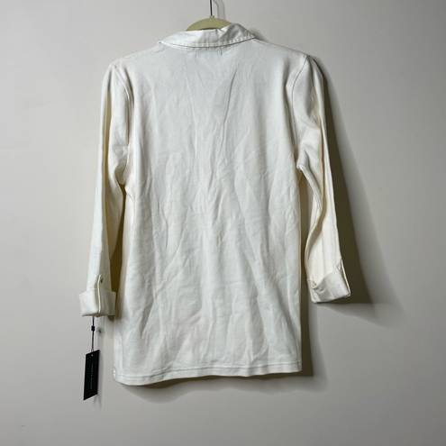 Tommy Hilfiger  Ivory Button Front Shirt Medium