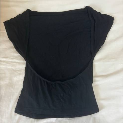 Black backless tight shirt Size XS