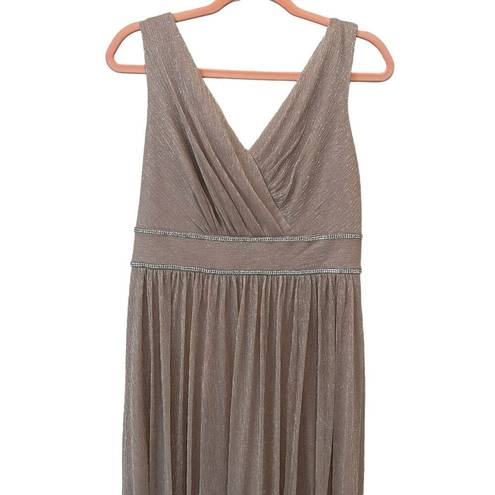 Oleg Cassini  Glitter Knit Tank A-Line Formal Bridesmaid Mother Of The Bride Gown