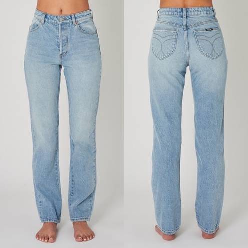 Rolla's  Classic Straight High Rise Regular Fit Jean In Vanessa Blue Wash