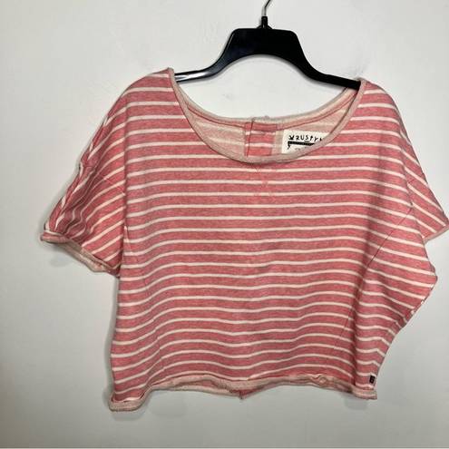 Rusty  nineteen eighty five cropped striped top size 8